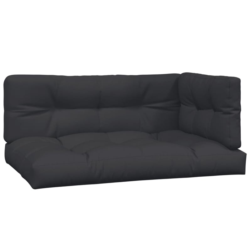 Pemberly Row 4 Piece Solid Acacia Wood Patio Pallet Sofa Set in Black