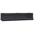 Pemberly Row 4 Piece Solid Acacia Wood Patio Pallet Sofa Set in Black