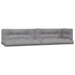 Pemberly Row Contemporary Pallet Sofa Set in Gray & Natural Wood