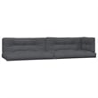 Pemberly Row Solid Acacia Wood Pallet Sofa Set in Anthracite