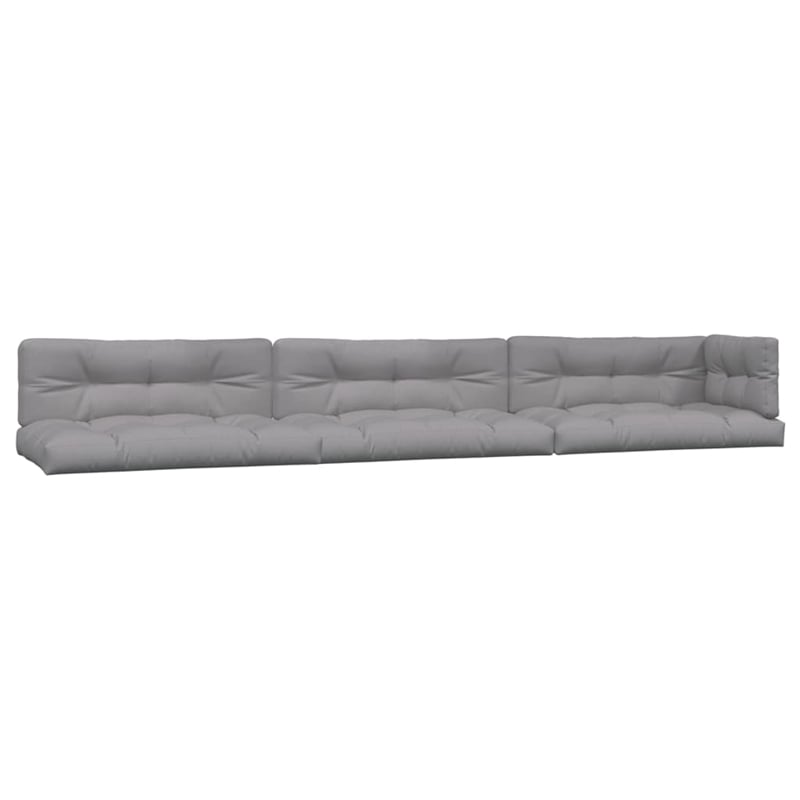 Pemberly Row Acacia Wood With Cushions Pallet Sofa Set in Gray & Natural Wood