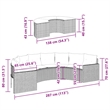 Pemberly Row Contemporary Patio Sofa Set in Beige & Light Gray