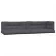Pemberly Row Contemporary Pallet Sofa Set in Natural Wood & Anthracite