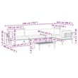 Pemberly Row Solid Acacia Wood Large 5 Piece Patio Pallet Sofa Set in Taupe