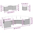 Pemberly Row Patio Sofa Set in Beige With Light Gray Cushions