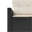 Pemberly Row Contemporary Patio Sofa Set in Black & Cream/White Finish