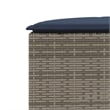 Pemberly Row Contemporary Patio Sofa Set in Gray & Navy Blue