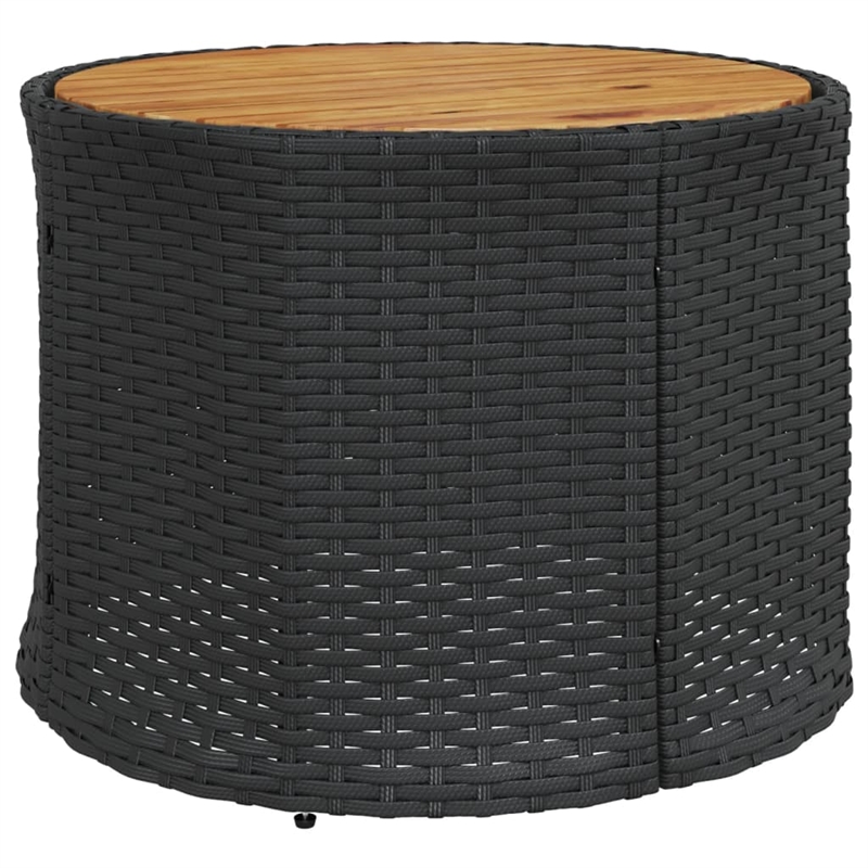 Pemberly Row 3 Piece Half-Round Poly Rattan Patio Sofa Set in Black