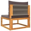 Pemberly Row 4 Piece Garden Sofa Set With Cushions Solid Acacia Wood & Rope