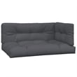 Pemberly Row Solid Acacia Wood Standard Patio Sofa Set in Anthracite