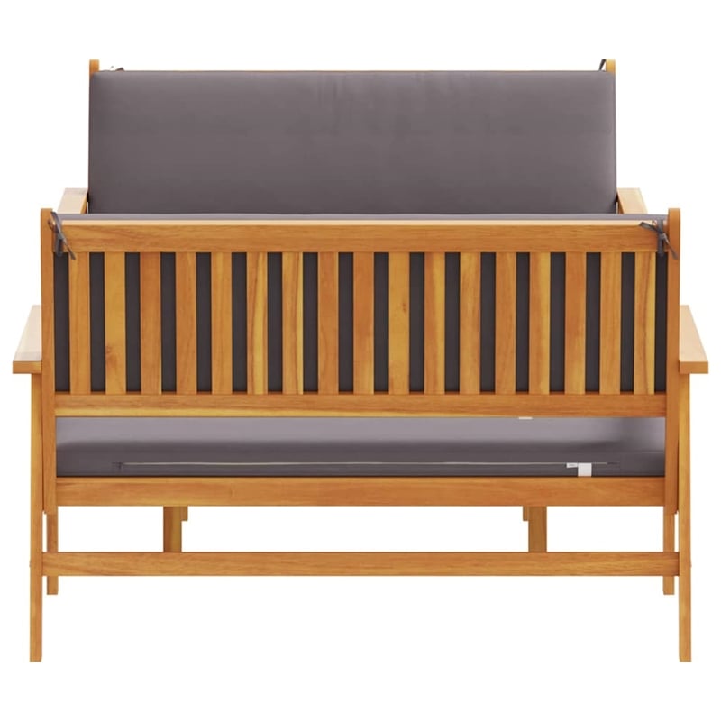 Pemberly Row Solid Acacia Wood 3 Piece Garden Sofa Set in Brown