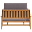 Pemberly Row Solid Acacia Wood 3 Piece Garden Sofa Set in Brown
