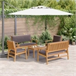 Pemberly Row 5 Piece Solid Acacia Wood Garden Sofa Set in Brown