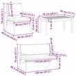 Pemberly Row 5 Piece Solid Acacia Wood Garden Sofa Set in Brown