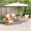 Pemberly Row 6 Piece Solid Acacia Wood Garden Sofa Set in Brown
