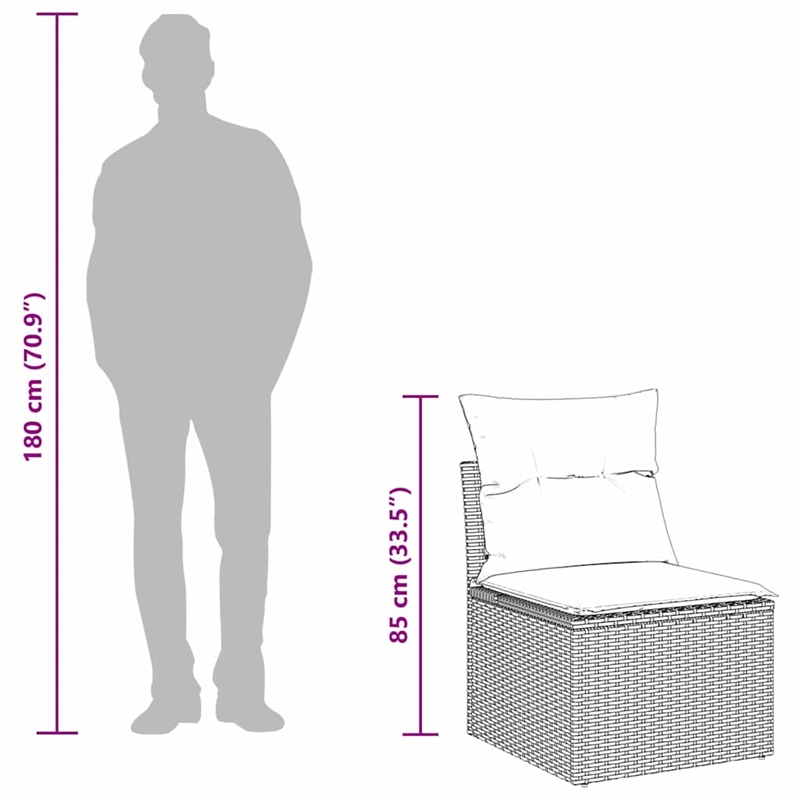 Pemberly Row 5 Piece Poly Rattan Garden Sofa Set With Cushions