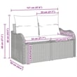 Pemberly Row 6 Pcs Gray & Navy Poly Rattan Garden Sofa Set With Cushions