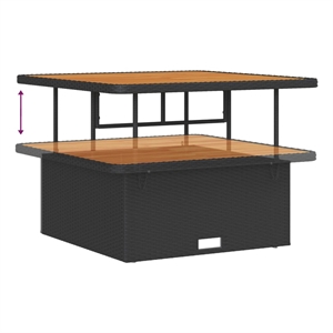 Pemberly Row Contemporary 12 Pcs Black Garden Sofa Set With Cushions