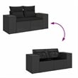 Pemberly Row 10 Pcs Garden Sofa Set With Cushions And Storage in Black