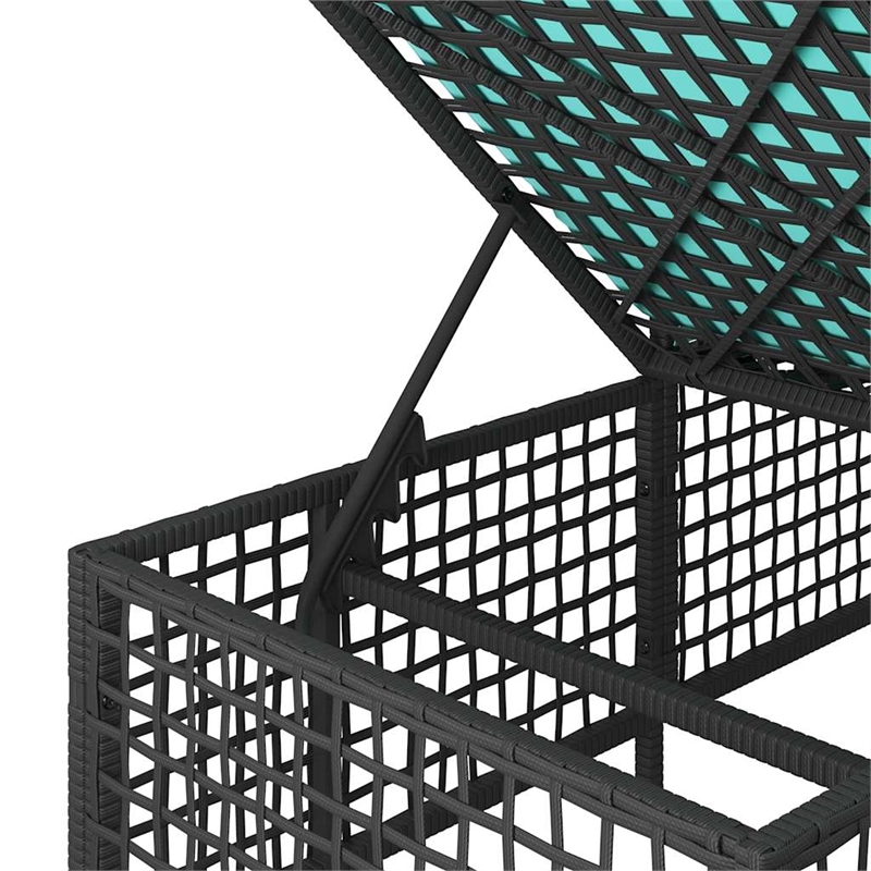 Pemberly Row 3-Piece PE Rattan Patio Sofa Set Adjustable Armrests in Black