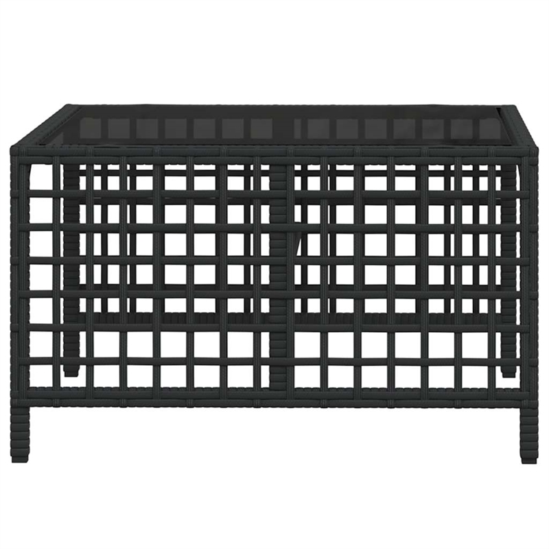 Pemberly Row 3-Piece PE Rattan Patio Sofa Set Adjustable Armrests in Black