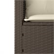 Pemberly Row Contemporary Garden Sofa Set in Brown And Cream