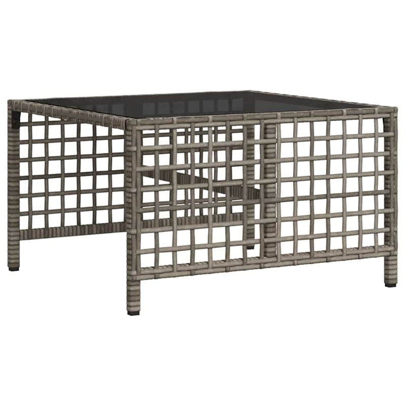 Pemberly Row 3-Piece Poly Rattan Corner Patio Sofa Set With Cushions in Gray