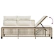 Pemberly Row Garden Sofa Set in Beige & Cream With White Frame