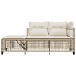 Pemberly Row Garden Sofa Set in Beige & Cream With White Frame