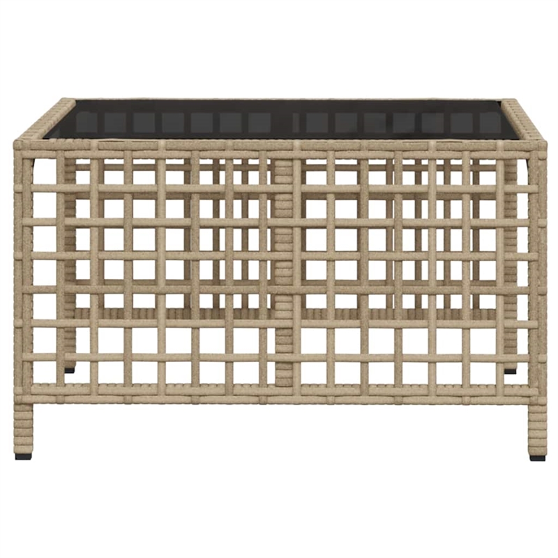 Pemberly Row Synthetic Poly Rattan Garden Sofa Set in Mix Beige