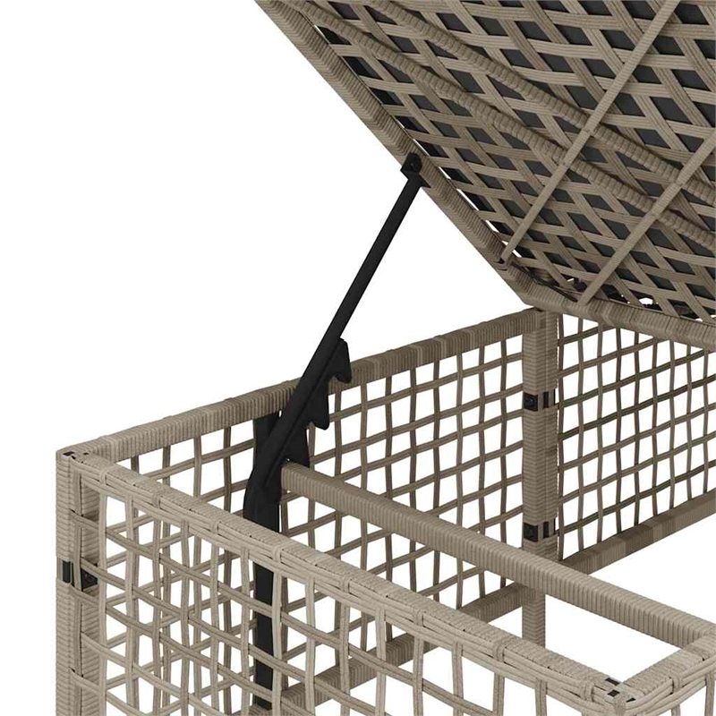 Pemberly Row Synthetic Poly Rattan Garden Sofa Set in Light Gray