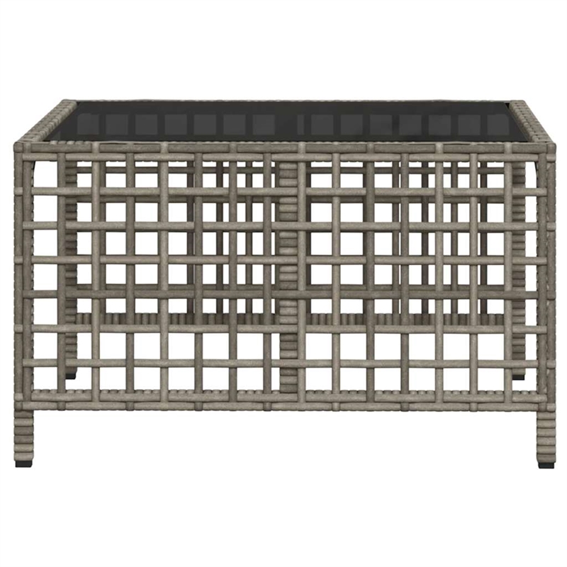 Pemberly Row Synthetic Poly Rattan Patio Sofa Set in Powder-coated Gray