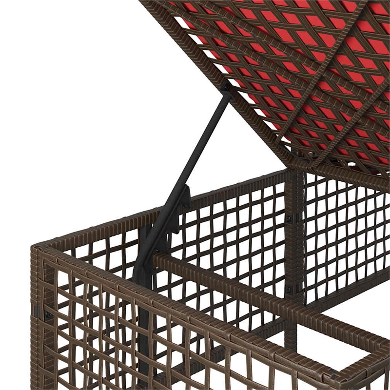 Pemberly Row Synthetic Poly Rattan Patio Sofa Set in Powder-coated Brown