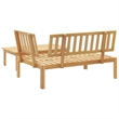 Pemberly Row Solid Acacia Wood Pallet Sofa Set in Natural Wood