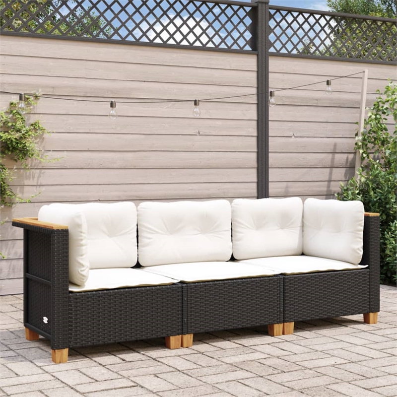 Pemberly Row 3-Piece Modular Outdoor Garden Sofa Set Rectangular Design