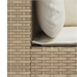 Pemberly Row Contemporary 3-Piece Garden Sofa Set in Beige And Cream