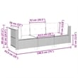 Pemberly Row Contemporary 3-Piece Garden Sofa Set in Beige And Cream