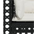 Pemberly Row Contemporary 3 Pcs Garden Sofa Set in Black And Cream