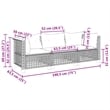 Pemberly Row Contemporary 3 Pcs Garden Sofa Set in Black And Cream
