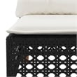 Pemberly Row Contemporary 3 Pcs Garden Sofa Set in Black & Cream/White