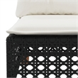 Pemberly Row Contemporary 3 Pcs Garden Sofa Set in Black & Cream/White