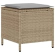 Pemberly Row Contemporary Garden Sofa Set in Beige And Light Gray