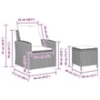 Pemberly Row Contemporary Garden Sofa Set in Beige And Light Gray