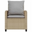 Pemberly Row Contemporary Garden Sofa Set in Beige And Light Gray
