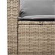 Pemberly Row Contemporary Garden Sofa Set in Beige And Light Gray