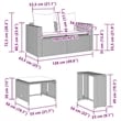 Pemberly Row Contemporary Garden Sofa Set in Gray And Dark Gray