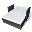 Pemberly Row Medium Powder-Coated Steel Outdoor Furniture Set in Black