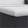 Pemberly Row Medium Powder-Coated Steel Outdoor Furniture Set in Black