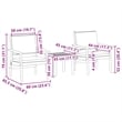 Pemberly Row 3 Pcs Solid Acacia Wood Garden Sofa Set in Cream And White