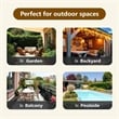 Pemberly Row 3 Pcs Solid Acacia Wood Garden Sofa Set in Anthracite